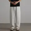 2026 Novo Estilo Americano Cinza Lâmina Curva Calça Casual Unissex Marca Tendência Desconstruído Preguiçoso Silhueta Solta Calça de Moletom Esportiva