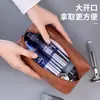 Neceser impermeable para hombres de negocios, bolsa de viaje duradera de cuero PU para viajes de negocios, productos para el cuidado de la piel, maquinillas de afeitar y accesorios, bolsa de almacenamiento portátil