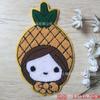 Zumakoo Novo Modelo Patch Bordado de Toalha Costurado à Mão Sem Adesivo Patch de Tecido de Desenho Animado Menina Abacaxi