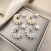 Pendientes de Perla de Lujo Ligero y de Moda Dos Usos, Estilo Novedoso, Pendientes Versátiles, Pendientes Elegantes y de Gama Alta para Mujer