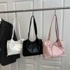 2026 Bolso Cruzado de Hombro Único Nuevo Retro Textura Casual Moda Simple Gran Capacidad Bolso Tote con Lazo para Mujer
