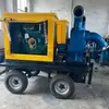 Bomba Autoescorvante para Esgoto Tipo Plataforma com Pneus Bomba de Sucção para Reservatório Irrigação de Solo Máquina de Sucção de Água Subterrânea