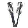 Fábrica Directa boutique peine para el cabello forma de cabeza de aceite cepillo acanalado peine acanalado de doble cara peine para dar forma para hombres peine de espalda