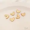 Colgante Corazón Brillante de Color Conservado Relleno de Oro de 14K Corazón de Melocotón Hueco Colgante de Cadena para Clavícula Accesorios para Colgante de Collar DIY