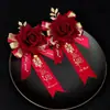 Ramillete de boda, un conjunto de suministros de alta calidad para el padrino de boda, para la novia y el novio, un conjunto completo creativo de alfileres, simulación de flores para dama de honor.