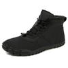Botas de neve ao ar livre masculinas antiderrapantes, à prova d'água, forradas com lã, quentes, cinco dedos, sapatos acolchoados de algodão, botas femininas de inverno descalças, de sola grossa, para casais