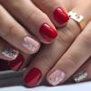 Unhas Vestíveis Prontas de Comprimento Médio Estilo Europeu e Americano com Glitter de Palmeira da Ilha e Folha de Ouro, Unhas Postiças Destacáveis Populares nas Redes Sociais