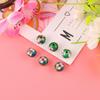 Cuentas redondas de cloisonné, hechas a mano, para pulseras, bricolaje, con agujero recto, cuentas redondas, material con retención de color, accesorios para ropa y teléfono móvil.