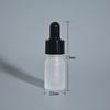 Botella de vidrio transparente esmerilado para aceite esencial de 5 ml, sub-botella original para líquido, sub-embalaje para esencia, botella de vidrio, botella vacía, botella con gotero