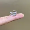 Ear Cuff Retro Francês de Pérola e Zircônia Sem Perfuração, Clipe de Orelha Simples e de Alto Padrão Indolor Feminino para Outono e Inverno, Brincos Personalizados