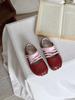 Xshx Tira Ballet Meninas Outono Ale Plissada Bico Largo Wenzhou Sapatos Infantis com Sola de Borracha Antiderrapante e Velcro