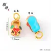 Accesorios de Oro de Arena Vietnamita Colgante Lindo de Cabeza de Tigre y Cerebro para Zapatos Colgante Giratorio de Girasol con Doble Oreja Accesorios de Joyería