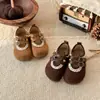 Sapatos Mary Jane Femininos Estilo Retrô Planos 2026 Primavera/Verão Novos Sapatos Pequenos de Couro Macio Princesa Infantil Antiderrapante