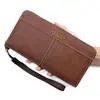 Nueva cartera larga para hombre, un producto popular transfronterizo, presenta un diseño con cremallera de gran capacidad y también se puede usar como porta-teléfono o bolso de mano.; directo de fábrica