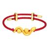 Vietnã Ouro Salmão Cobra Frango Gado Três Pulseira do Zodíaco Ano de Nascimento Corda de Mão Trançada Pulseira de Corda Vermelha para Casal Masculino e Feminino
