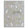 Adesivos de Nail Art de Natal de Inverno 2026 Árvore de Natal Dourada Rena Floco de Neve Laço Acessórios de Nail Art DIY Adesivos
