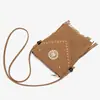 Bolso Retro con Flecos, Diseño Personalizado Incrustado, Textura Mate, Bolso Cruzado para Hombro, Bolso Versátil de Estilo Bohemio para Mujer