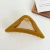 Pinza para el pelo triangular de color caramelo estilo coreano pinza para el pelo grande pinza de tiburón trasera pinza para el pelo de temperamento tocado