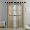 Cortinas para Ventana Temu Lavables de Color Sólido Perforadas de Poliéster Semi-Ocultantes Transfronterizas Más Vendidas en Stock para Dropshipping