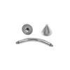Clavo cónico para ceja de acero inoxidable en stock al por mayor 14G 16G 6/8mm de barra clavo para ceja de comercio exterior piercing de comercio exterior