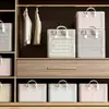 Caixa Organizadora Transparente para Roupas Domésticas Caixa de Armazenamento de Brinquedos Cesto de Armazenamento para Guarda-Roupa de Quarto Artefato de Armazenamento de Grande Capacidade