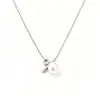Colar de Prata 925 com Concha e Pérola de Água Doce para Mulheres, Luxo Leve Versátil Moda Estilo Doce Design Ins Presente