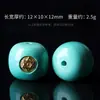 Porcelana de Alta Calidad Magnesita Turquesa Hexagrama Tallado Monstruo Calabaza Adorno Manualidad DIY Accesorio Cuentas Sueltas