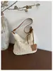 Bolso Nuevo Tejido de Comercio Exterior Transfronterizo, Bolso Tote Casual de un Solo Hombro, Bolso de Paja de Gran Capacidad, Bolso de Playa de Moda Diaria para Mujer
