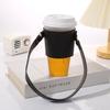 En existencia, funda de cuero para taza de café, té y leche, portátil, para bebidas y refrescos, bolso con aislamiento térmico, funda aislante para taza de té y leche caliente.