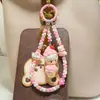 Auténtica Serie de Conos de Helado Pop Mart con Colgante para Teléfono de Aleación con Perlas de Cacahuete y Accesorio para Bolsa de Teléfono