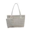 Bolso de Mano a Cuadros de Color Contraste de Gran Capacidad 2025 Popular de Este Año Nuevo Primavera Lana Dulce Bolso de Hombro Bolso Balde