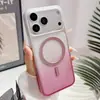 Funda Magnética para Teléfono con Gradiente de Cristal de Hielo Adecuada para Apple 17Promax Personalizada 13/14 Color Transparente Fresco 15 Moderna 16