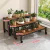 Novo Modelo 2025 Carrinho de Flores com Rodas para Sala de Estar, Suporte de Chão, Rack de Armazenamento Móvel para Varanda, Suporte de Vasos de Flores Escalonado Multicamadas