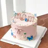 Decoração de Bolo Dia das Mães Fada Mãe Feliz Feriado Estampa Borboleta Mãe Flor Mesa de Sobremesa Topper de Confeitaria