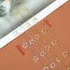 Cadena de estrella de cinco puntas de acero inoxidable que conserva el color de 1 metro cadena de estrella de cinco puntas semiacabada para hacer collares DIY pulseras joyería