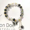 Sin Tabúes DIY Pulsera China de Flores Mariposas con Cuentas para Mujer con Buen Aspecto Pulsera Estilo Ins Regalo para Mejor Amiga Pulsera