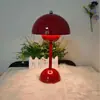 Luminária de mesa bud-shaped ambiente para cabeceira, luz noturna, luminária de cabeceira para quarto, luminária de mesa recarregável para sofá, luminária cogumelo, luminária de mesa para casamento