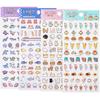Pegatinas decorativas para diario de niña pequeña con diseño de animales de dibujos animados de Shinle para postres y manualidades.