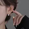 Brincos Pequenos de Cubo de Açúcar Cravejados de Diamante, Inteligentes e Elegantes, Brincos de Zircônia Quadrada de Quatro Garras em Forma de Gota d'Água, Brincos Quadrados de Diamante Exquisitos de Celebridade da Internet