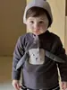 Conjunto de sudadera y pantalón de chándal unisex para bebé, estilo coreano, lindo y casual, con diseño de perrito, versátil y fácil de combinar
