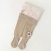 Nuevos leggings de invierno para bebé de terciopelo con forro sin costuras de terciopelo de visón, tejido trenzado compuesto, con pantimedias blancas integradas