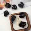 Gato negro lindo caricatura creativo acrílico PP clip doble cara alta definición clip para carpeta clip sellador de snacks clip para notas