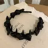 Pente de Cabelo com Laço de Bolinhas em Cetim Doce, Faixa de Cabeça para Mulheres, Faixa de Cabeça Fofa de Cano Alto para Primavera e Verão, Acessório de Cabelo Elegante