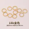 Anel Aberto Xiaotong Banhado a Ouro Real 18K com Rosca Acessórios para Joias DIY Fivela de Conexão Anel Aberto Redondo Não Desbota Venda por Atacado