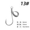 Señuelo anzuelo giratorio con rodamiento de bolas lentejuelas giratorias señuelo falso anzuelo simple anzuelo de hierro pesca marítima ligera ensartado anzuelo para lubina caballa