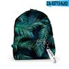 Mochila Estampada en 3D de Moda Casual Diaria para Estudiantes de Verano 2021 Amazon Cross-borDer con Patrón de Hojas Nuevas
