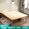 Cama de Madera Maciza sin Cabecero, Cama Tatami, Cama Flotante de Madera de Haya, Cama Plana Minimalista Moderna, Cama Grande para Dormitorio, Personalizable