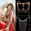 Tocado estilo princesa Hanfu occidental, frente de Dunhuang, bailarina exótica, borla, ropa antigua, accesorios para el cabello, tocados, accesorios antiguos
