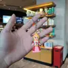 Nuevo Llavero Creativo Serie Princesa, Colgante Lindo para Bolso de Niña, Decoración de Mochila Escolar, Accesorios de Muñeca de Goma Suave
