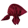 Gorro de noche de seda Amazon personalizado 19 momme 100% seda de morera gorro triangular gorro posparto gorro de dormir de seda de una sola capa